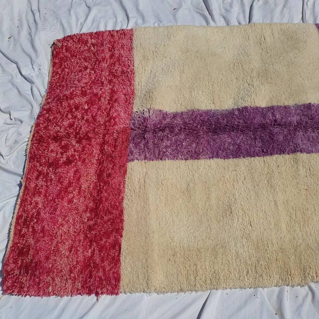 AJOUR | 8'2x5'4 Ft | 2,51x1,66 m | Moroccan Beni Ourain Rug | 100% wool handmade