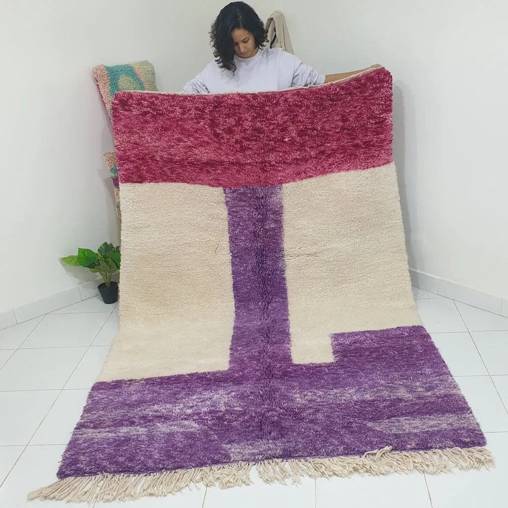 AJOUR | 8'2x5'4 Ft | 2,51x1,66 m | Moroccan Beni Ourain Rug | 100% wool handmade