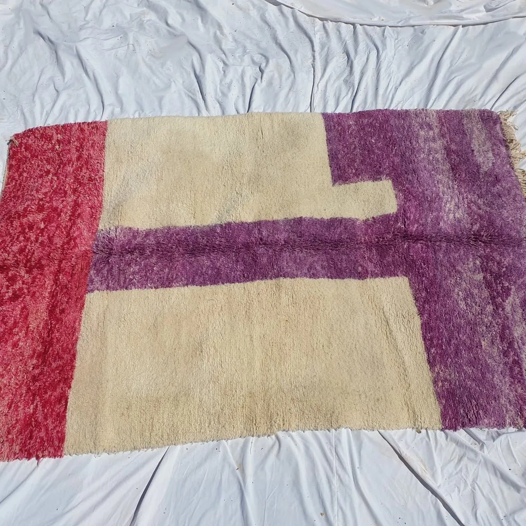 AJOUR | 8'2x5'4 Ft | 2,51x1,66 m | Moroccan Beni Ourain Rug | 100% wool handmade