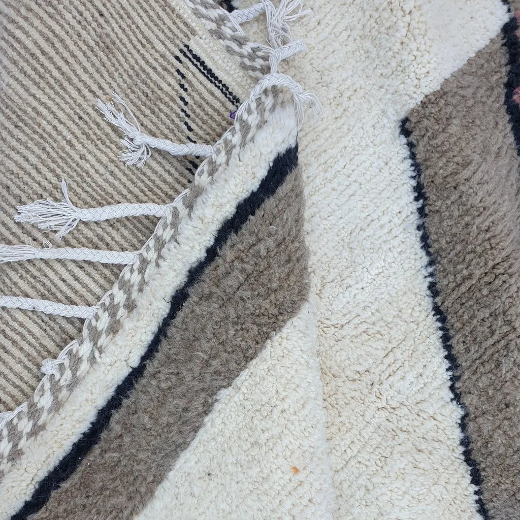 ARNAB | 10x6'7 Ft | 3x2m | Moroccan Beni Ourain Rug | 100% wool handmade