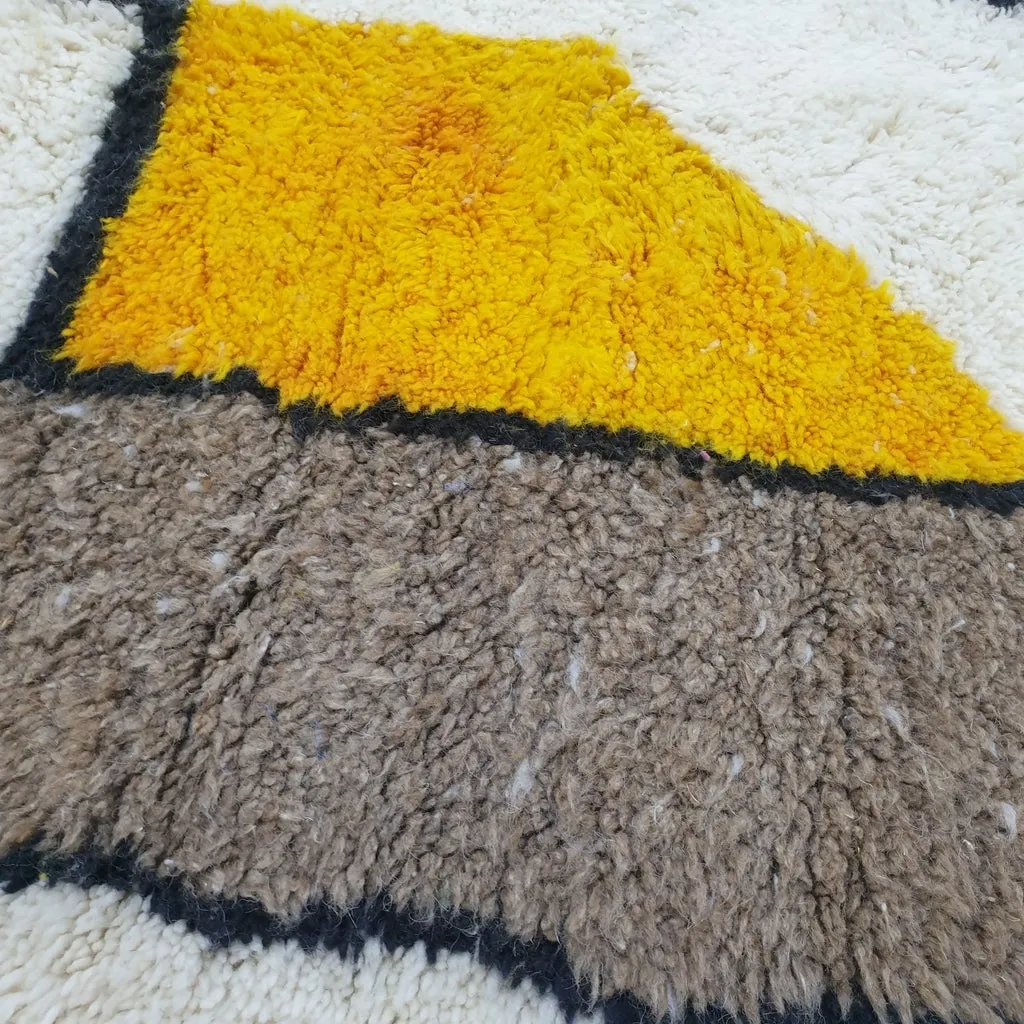 ARNABA (Ultra Fluffy Beni rug) | 9'7x7 Ft | 3x2,15 m | Moroccan Beni Ourain Rug | 100% wool handmade