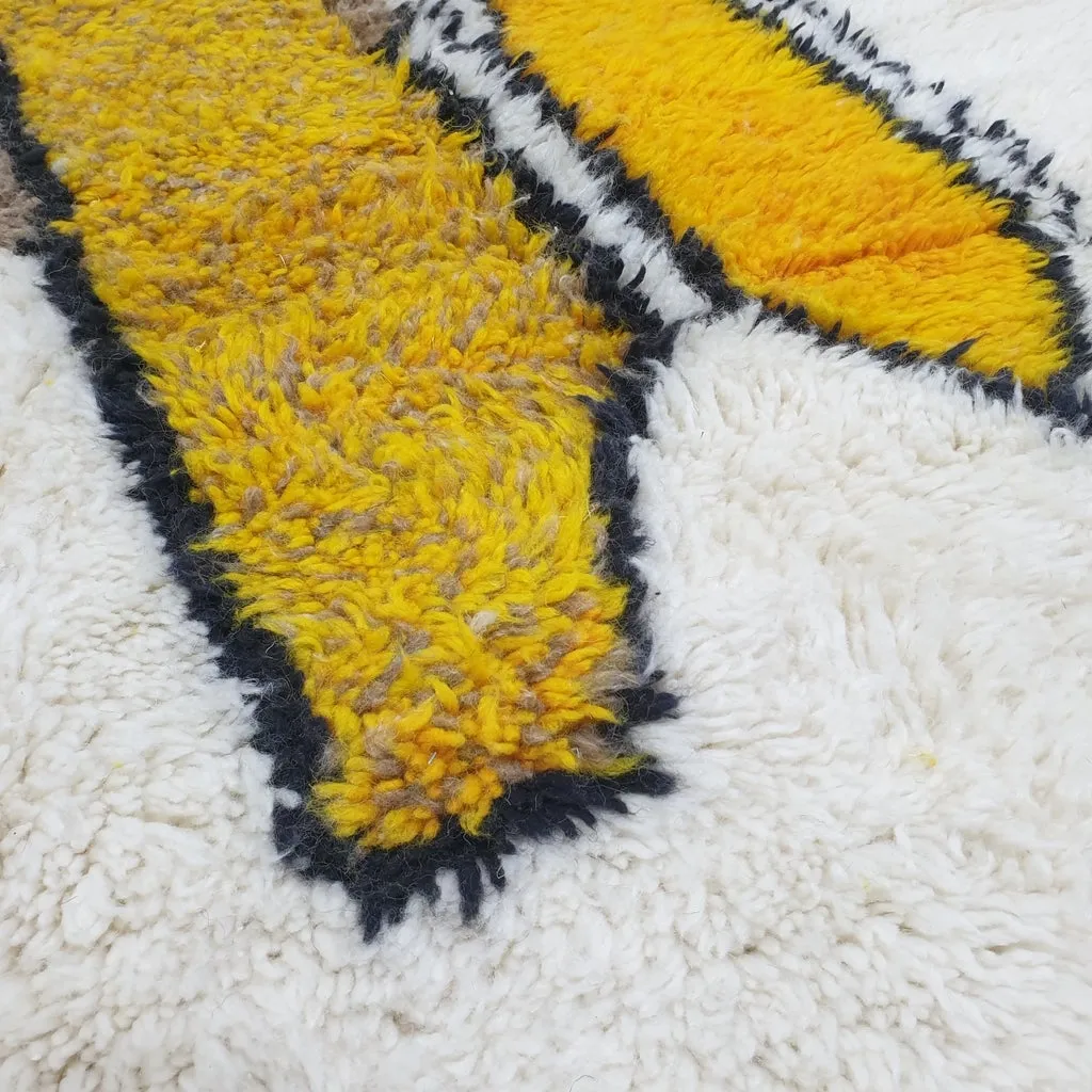 ARNABA (Ultra Fluffy Beni rug) | 9'7x7 Ft | 3x2,15 m | Moroccan Beni Ourain Rug | 100% wool handmade