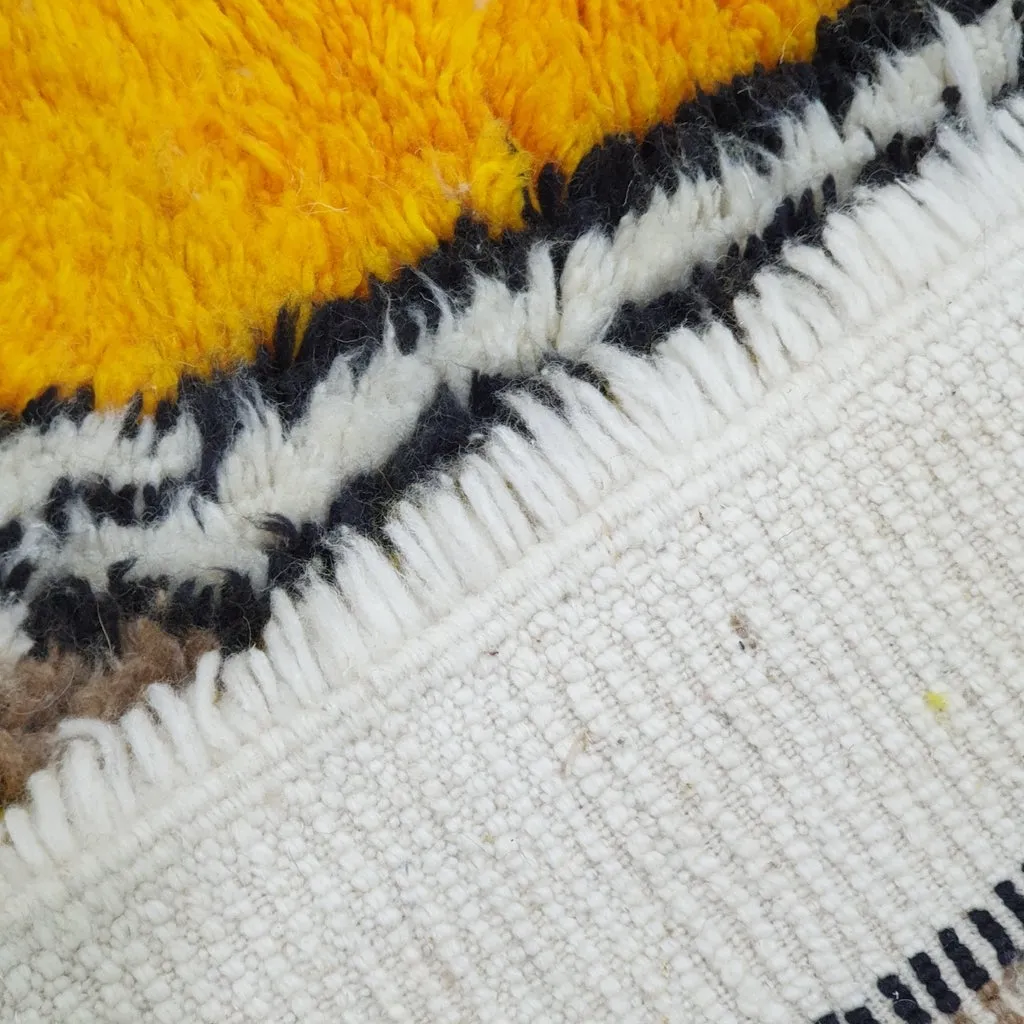ARNABA (Ultra Fluffy Beni rug) | 9'7x7 Ft | 3x2,15 m | Moroccan Beni Ourain Rug | 100% wool handmade