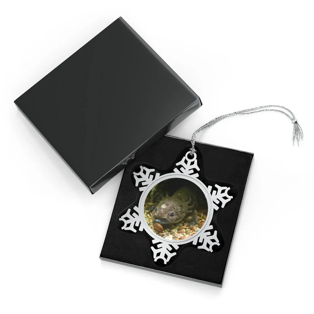 Axoltl Pewter Snowflake Ornament