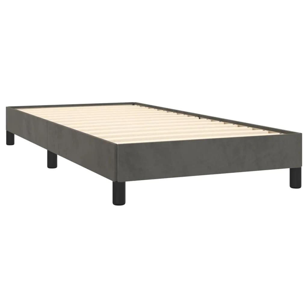 Bed Frame without Mattress Dark Grey 90x190 cm Single Single Velvet