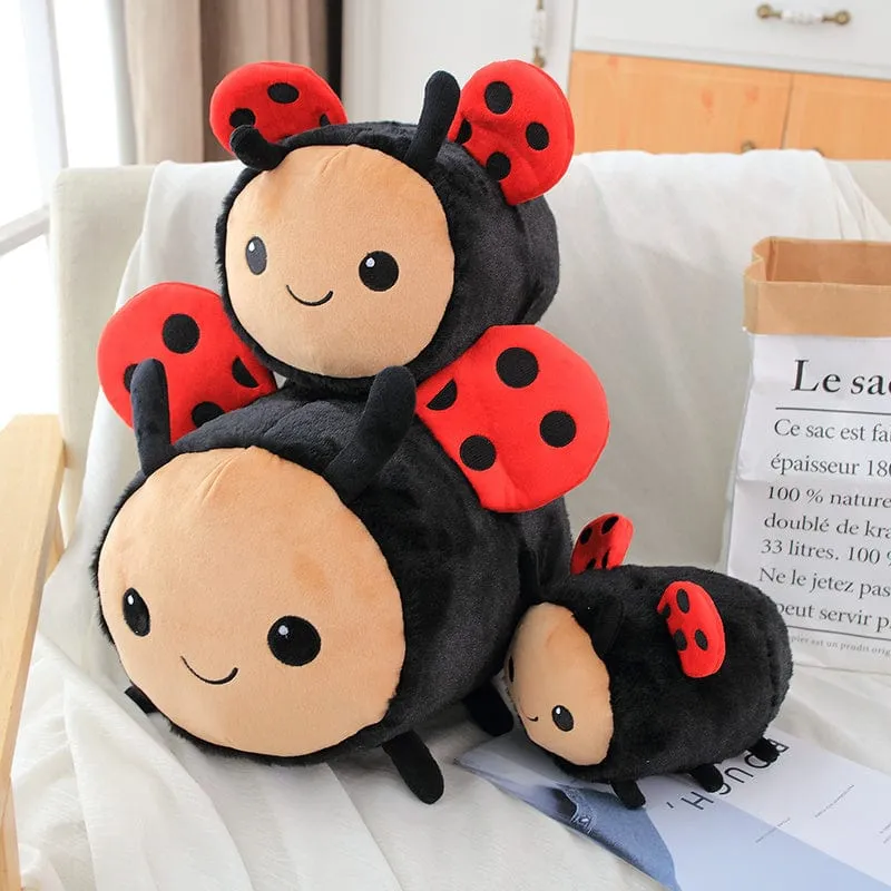 Bee and Lady Bug Plush Toys, baby safe. Three sizes! *