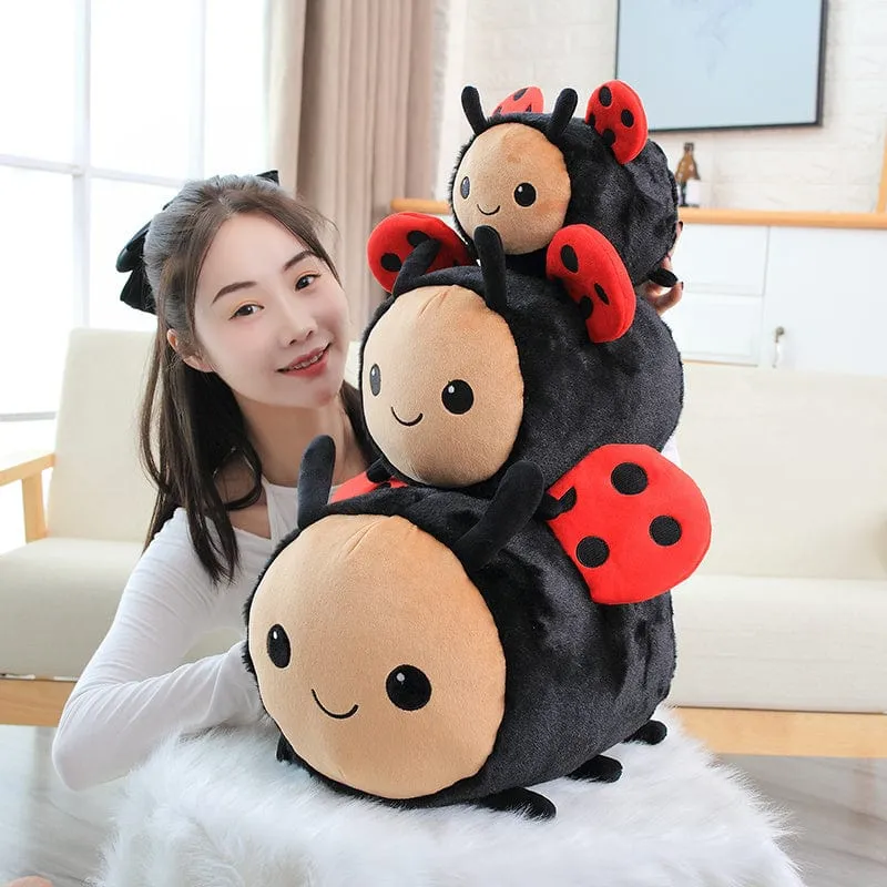 Bee and Lady Bug Plush Toys, baby safe. Three sizes! *