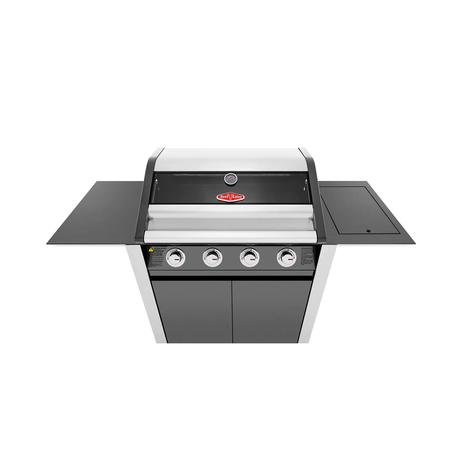BeefEater Dark 1600 Series 4-Burner BBQ w/ Side Burner & Trolley