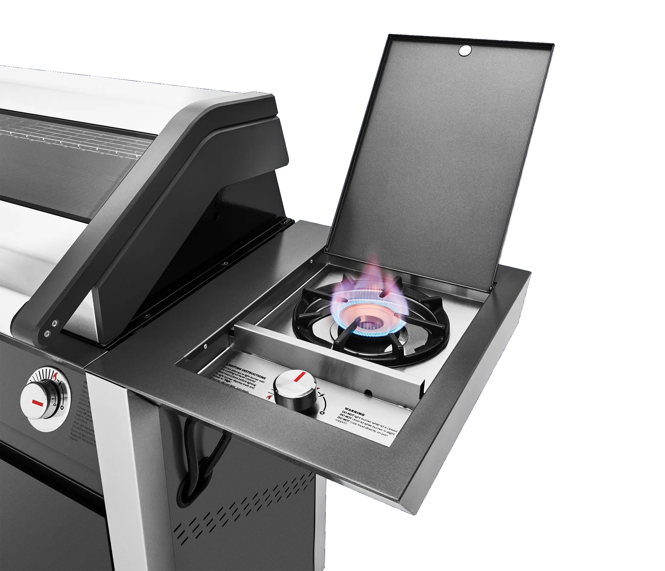 BeefEater Dark 1600 Series 4-Burner BBQ w/ Side Burner & Trolley