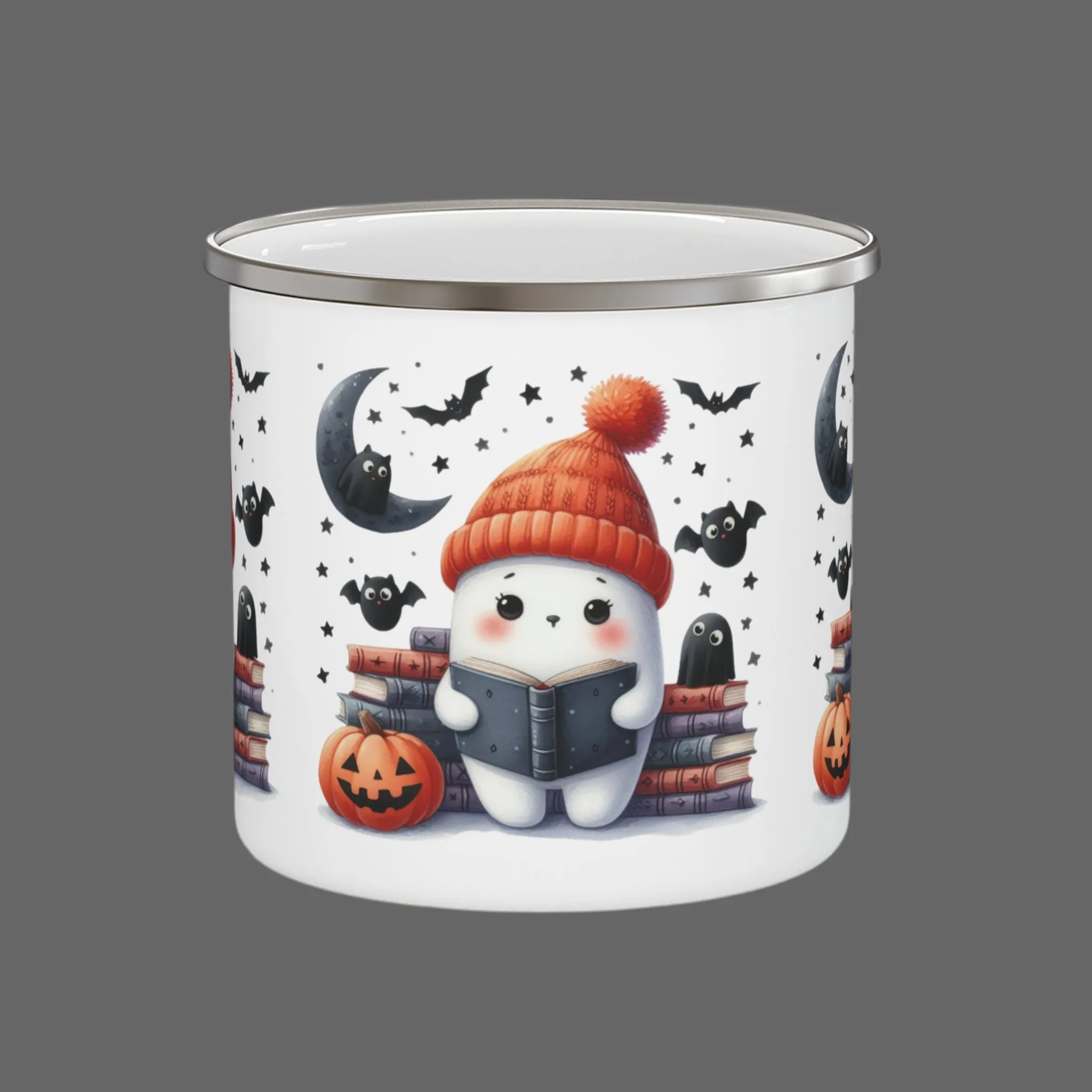 Book Reader Ghost Camping Mug