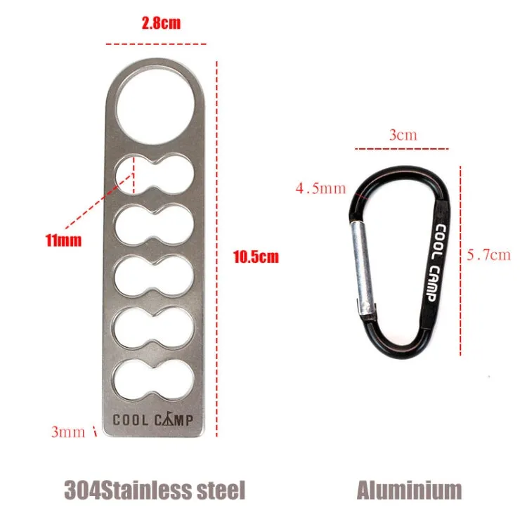 COOLCAMP CF-A207 Outdoor Camping Tent Peg Organizer Portable Stainless Steel Camping Peg Shelf, Size: 28x105mm