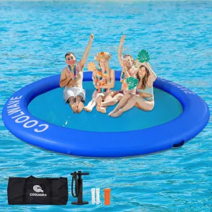COOLWAVE Inflatable Water Hammock Floating Dock, Inflatable Raft for Family and Friends, Float Ring for Parties, Fits Multiple People, 6 FT/8FT/10FT