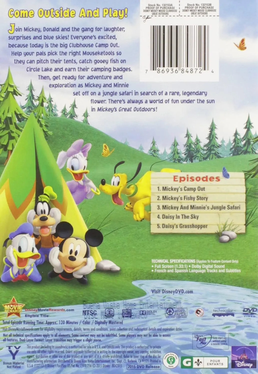 DISNEY MICKEY MOUSE CLUBHOUSE: MICKEY'S GREAT OUTDOORS (HOME VIDEO RELEASE)
