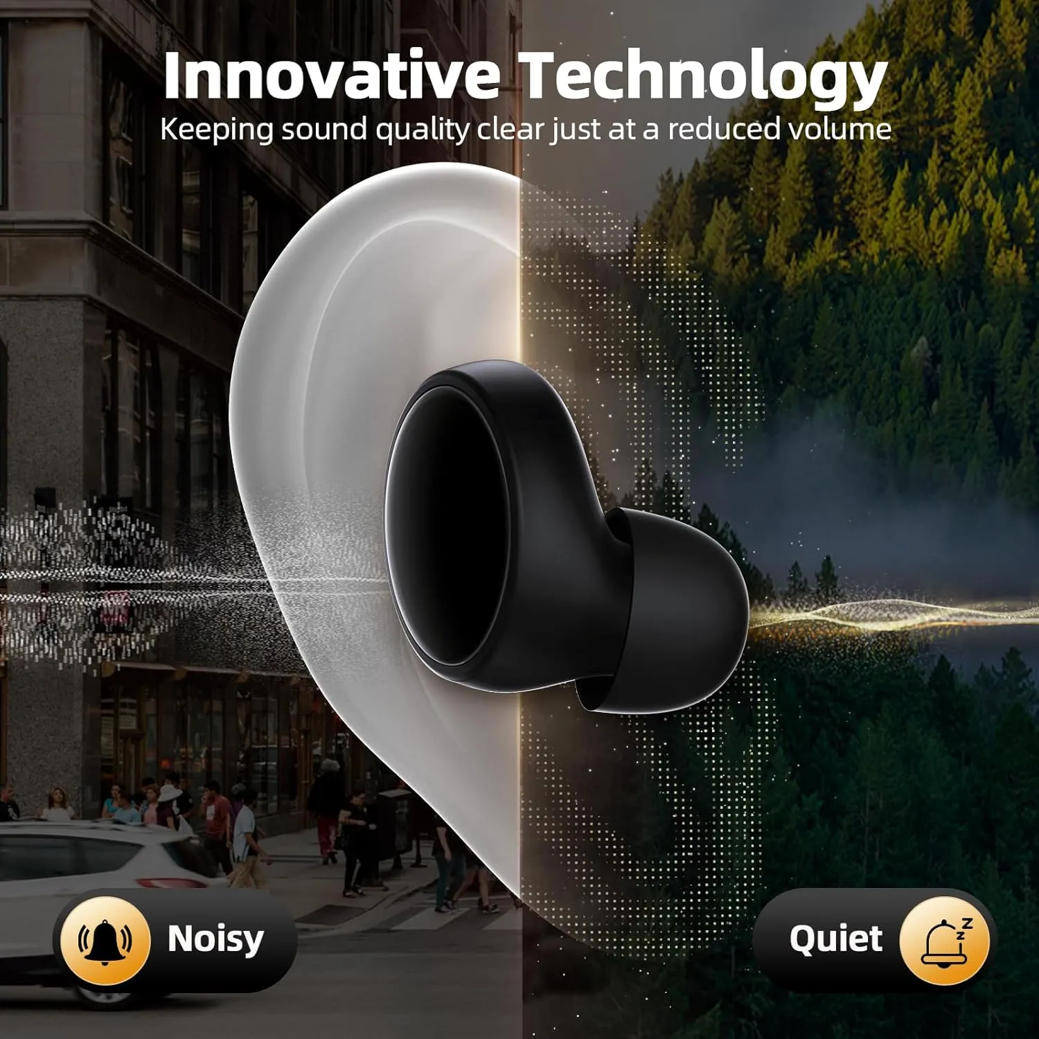 Ear Plugs for Sleeping 45dB Noise Cancelling Ear Plugs for Concerts, Focus, Travel, Work Silicone Hearing Protection Earplugs with 8 Tips (XS-L) Reusable Noise Reduction Ear Plug for Snoring Black