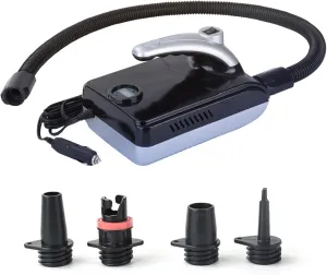 Electric Air Pump 110W 12 Volt Quick Air Inflator with LED Digital Display for Inflatable Stand Up Paddle Board Boat