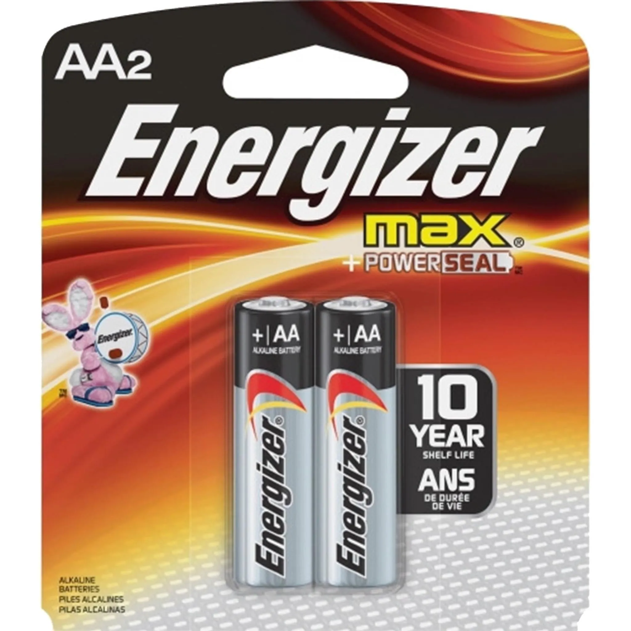Energizer E91BP-2 AA Size Alkaline General Purpose Battery, AA - Alkaline - 1.5 V DC - 3-2 Packs (6 Batteries Total)