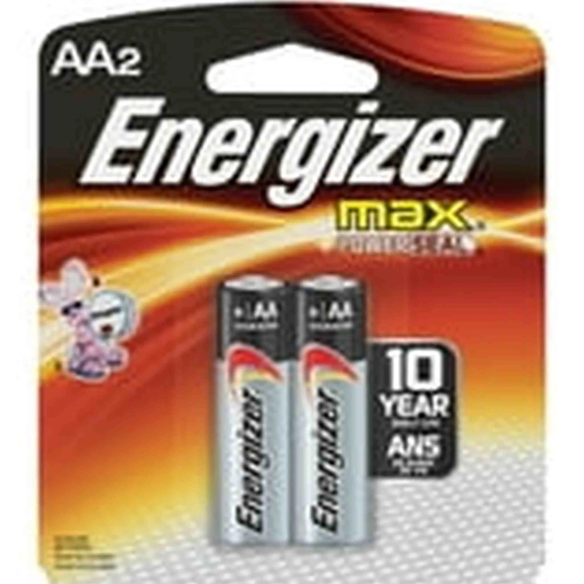 Energizer E91BP-2 AA Size Alkaline General Purpose Battery, AA - Alkaline - 1.5 V DC - 3-2 Packs (6 Batteries Total)
