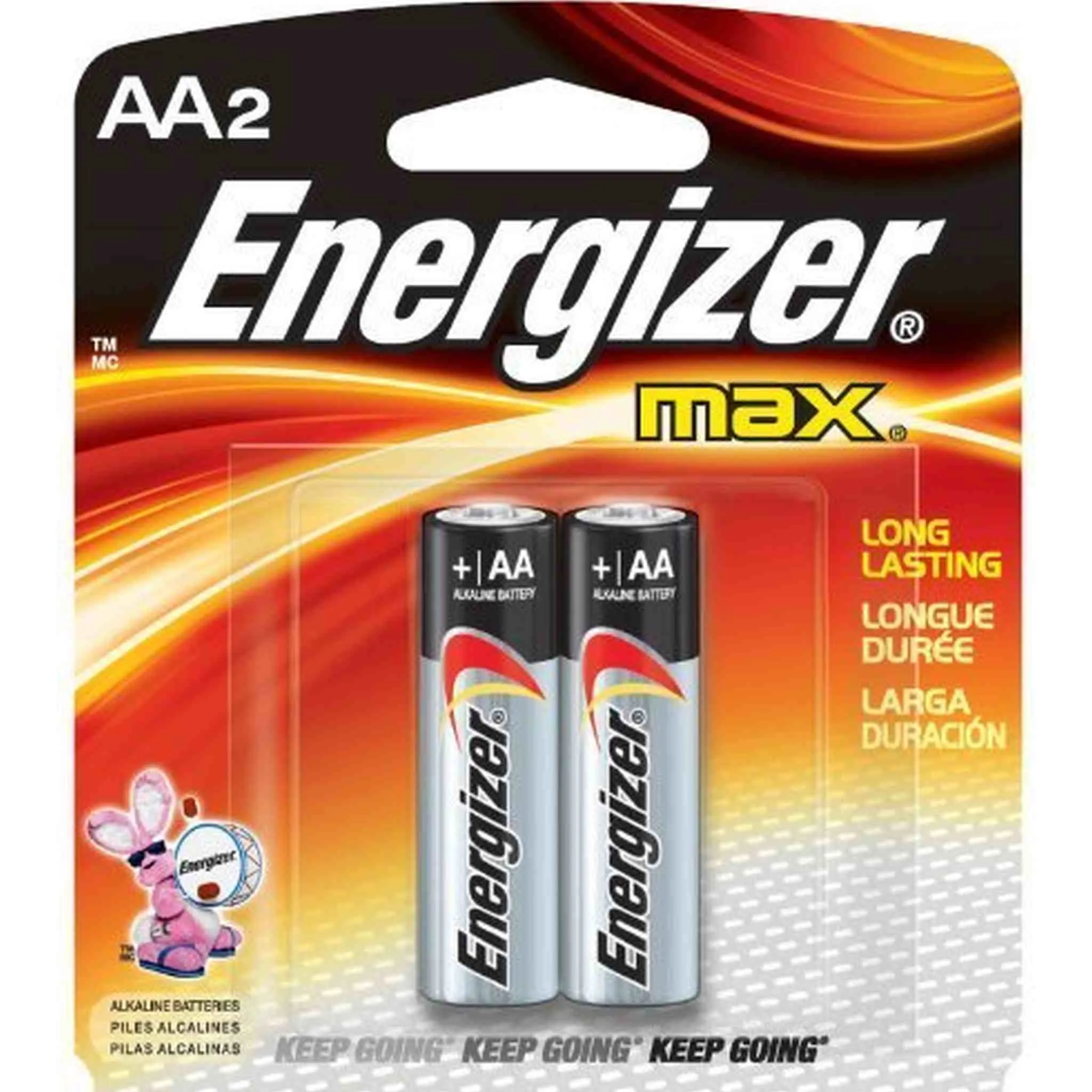 Energizer E91BP-2 AA Size Alkaline General Purpose Battery, AA - Alkaline - 1.5 V DC - 3-2 Packs (6 Batteries Total)