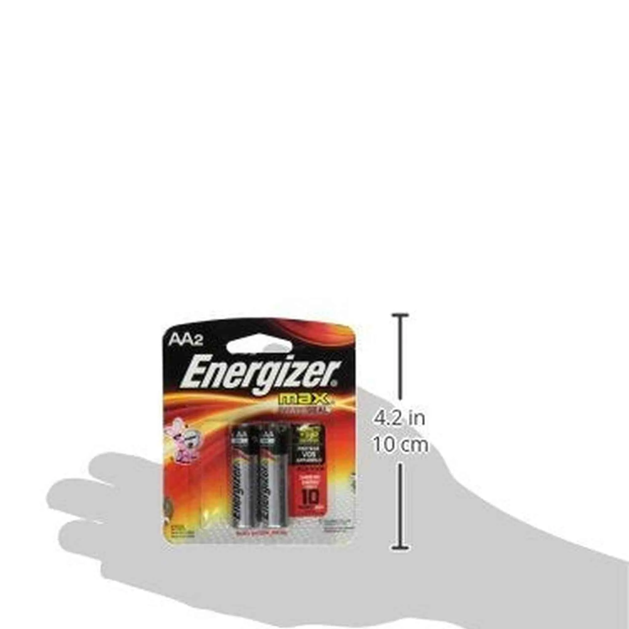 Energizer E91BP-2 AA Size Alkaline General Purpose Battery, AA - Alkaline - 1.5 V DC - 3-2 Packs (6 Batteries Total)