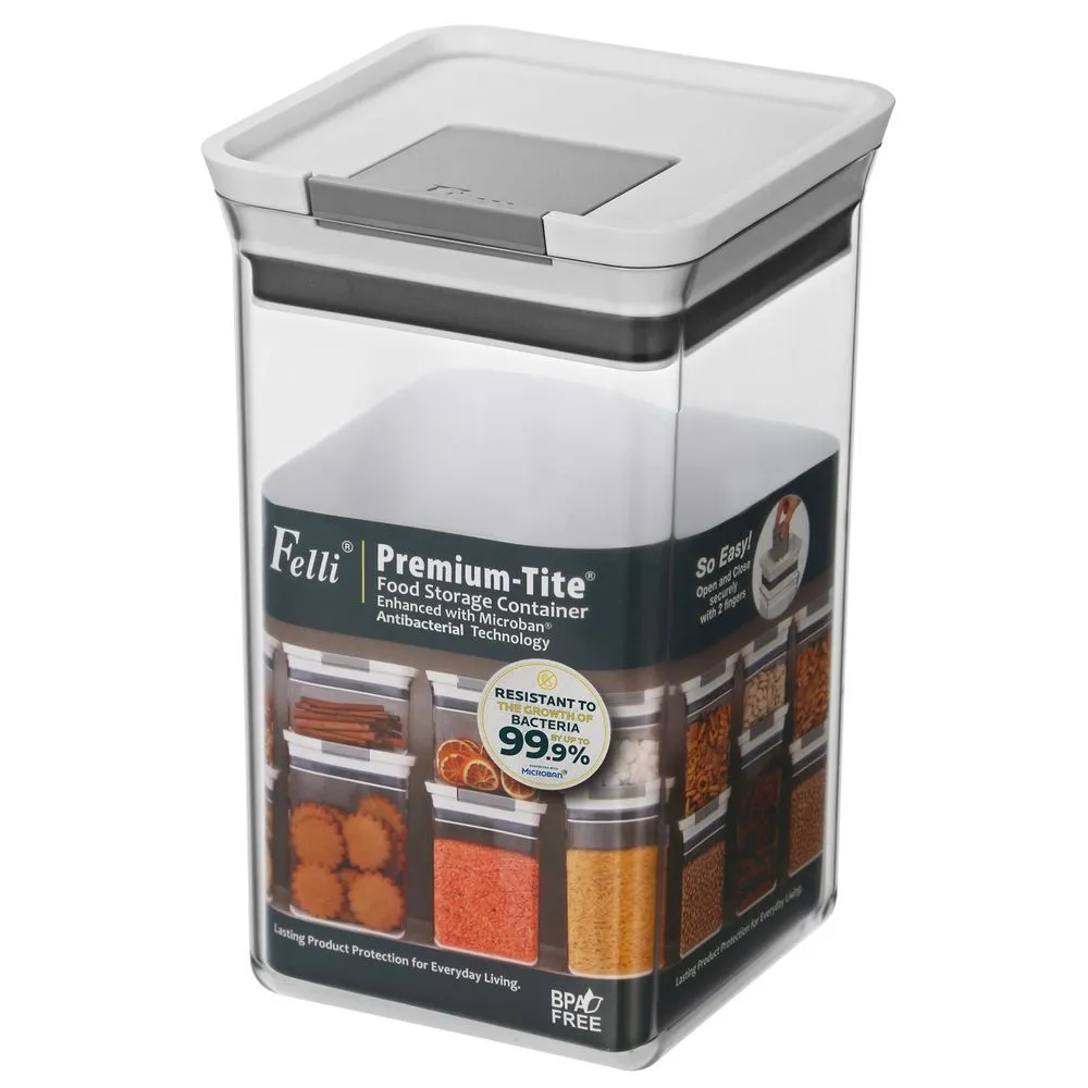 Felli Premium Tite 2.4L Medium Square Pantry Container