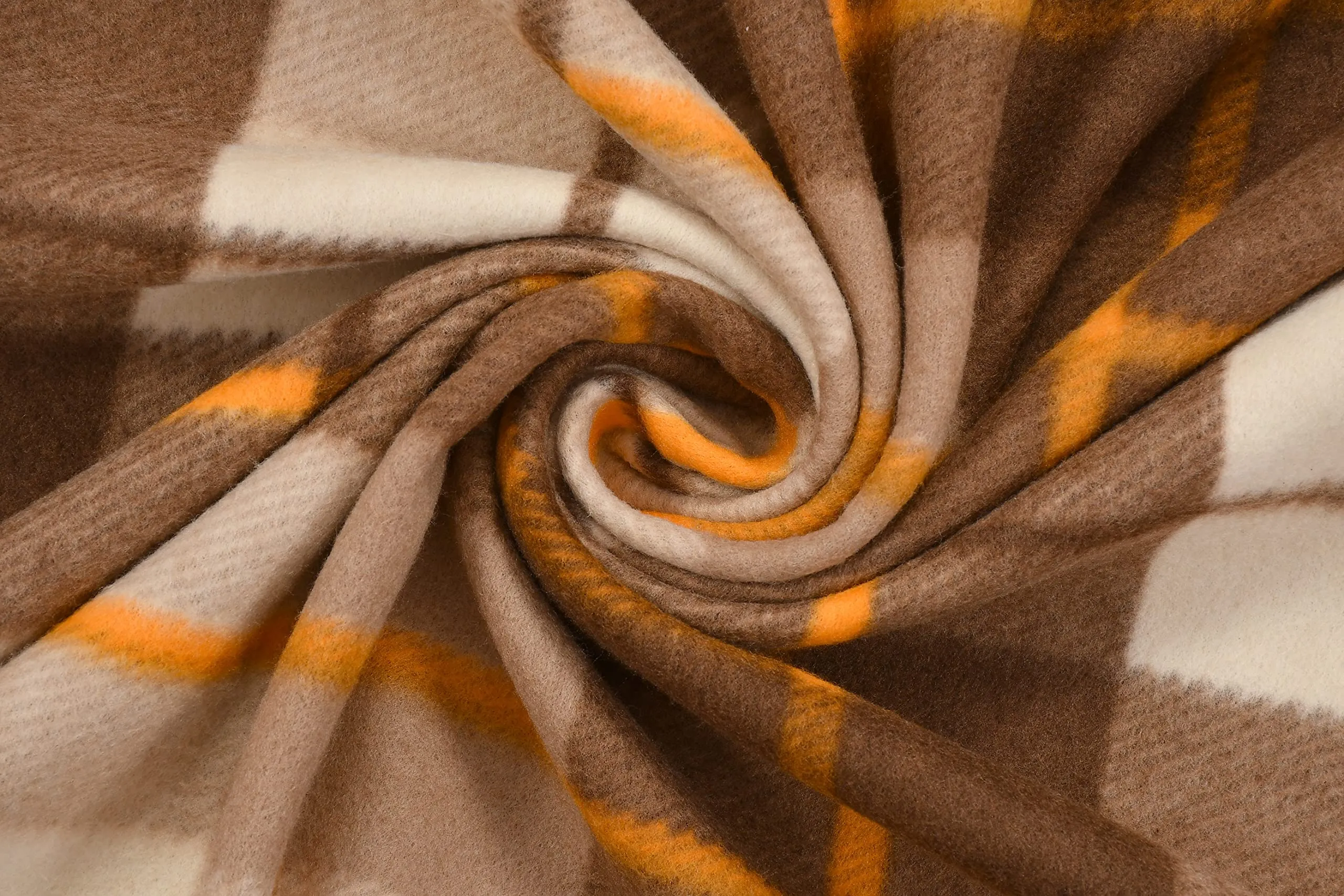 Goyal's ® Check Fleece AC Blanket (Microfibre, Multicolor, Size- 60x90 in) - Brown & Off White