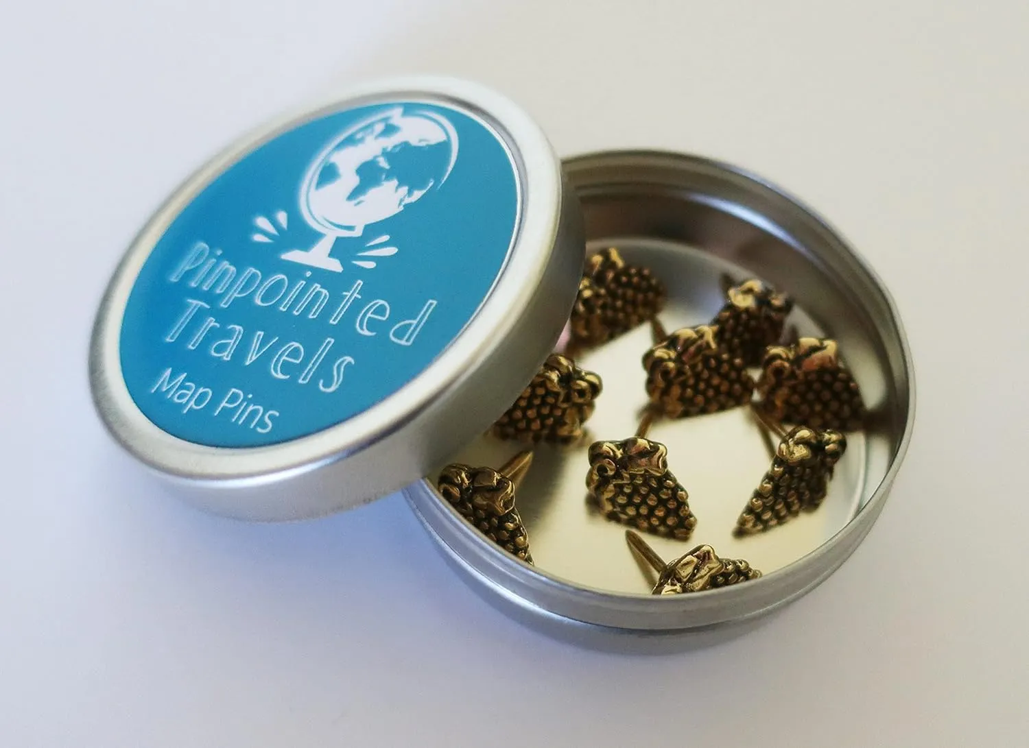 Grape Map Pins - Gold Finish