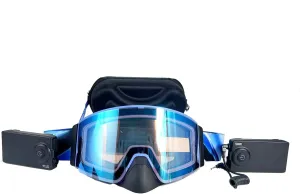 Heated Goggles Snowmobile Anti-Fog Magnetic Interchangeable Frameless 100% UV Lens OTG Electric Ski Goggle