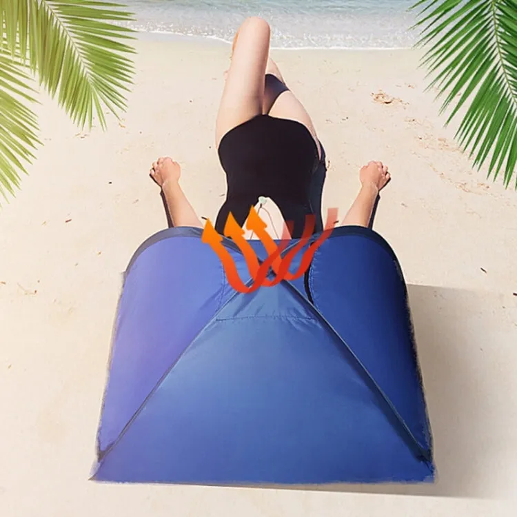 Indoor and Outdoor Automatic Quick Opening Sunshade Headrest Tent, Size: L 80x50x55cm(Watermelon)