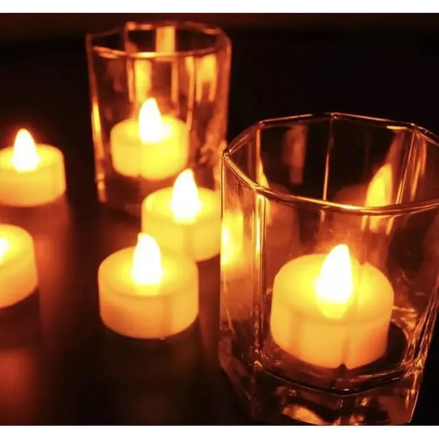 Maverick led Battery Flameless LED Tea Light Candle - Flickering Electronic Candles - Perfect for Home Décor - Safe, Realistic, Long-Lasting
