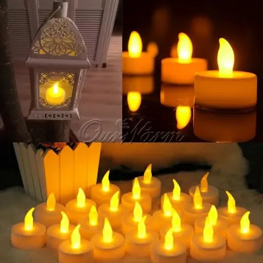 Maverick led Battery Flameless LED Tea Light Candle - Flickering Electronic Candles - Perfect for Home Décor - Safe, Realistic, Long-Lasting
