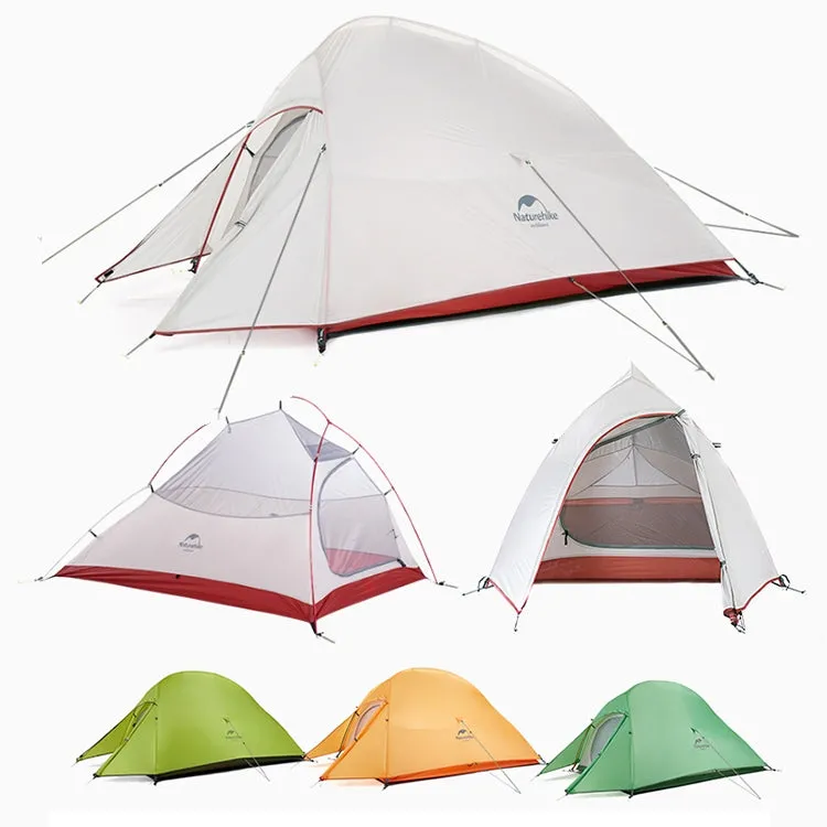 Naturehike NH15T002-T1 Ultralight Tent Outdoor Camping Rainproof Tent, Colour:20D Silicone Light Gray, Style:2 People