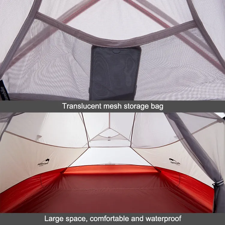 Naturehike NH15T002-T1 Ultralight Tent Outdoor Camping Rainproof Tent, Colour:20D Silicone Light Gray, Style:2 People