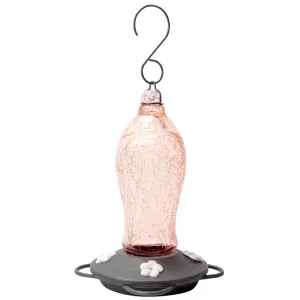 Nature's Way Artisan Gravity Hummingbird Feeder Blush Crackle