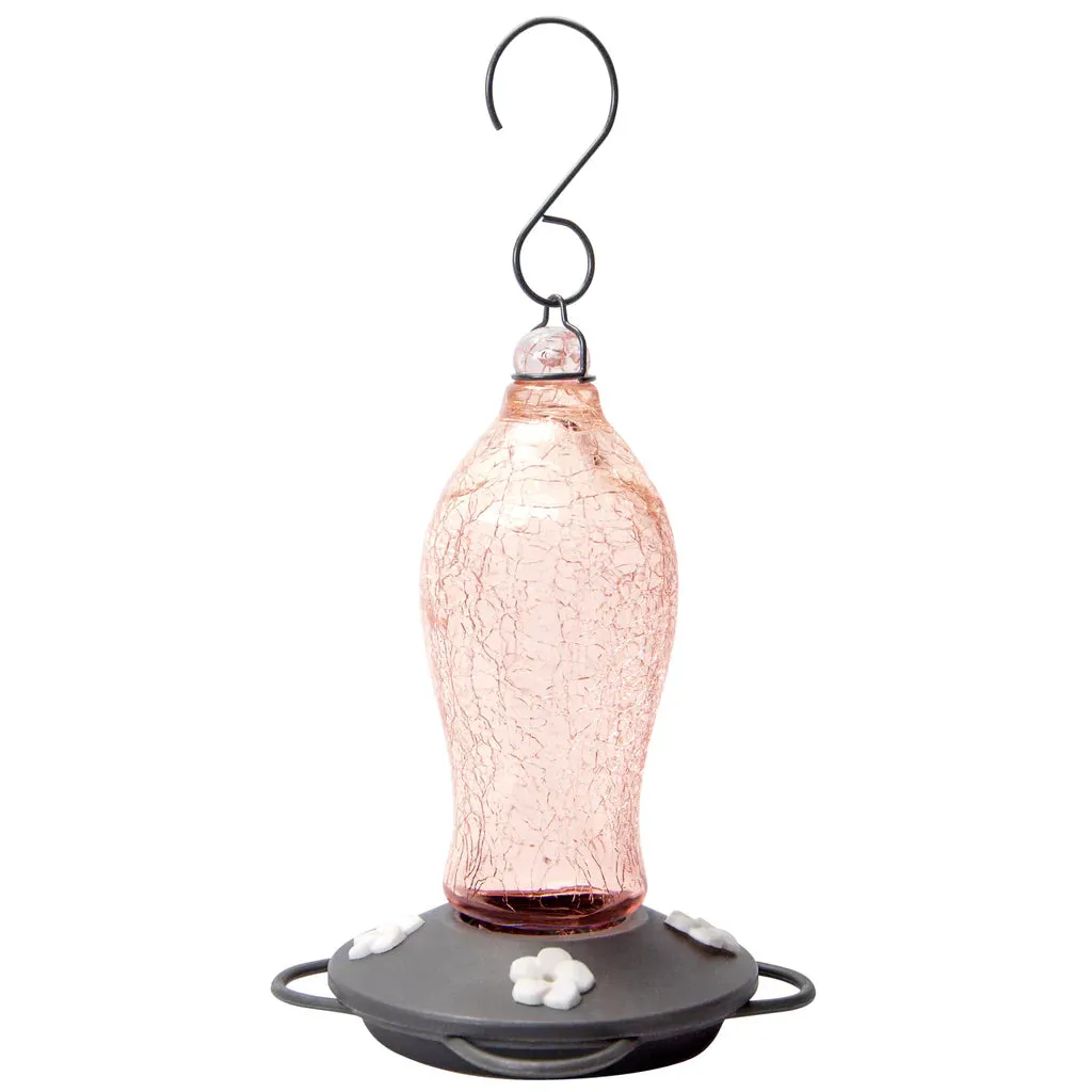Nature's Way Artisan Gravity Hummingbird Feeder Blush Crackle