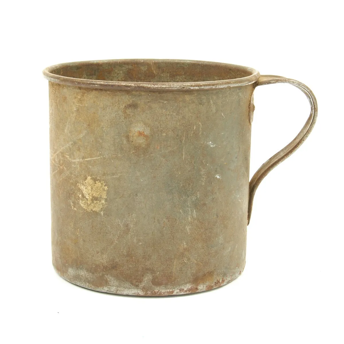 Original U.S. Indian Wars Tin Drinking Cup and Pattern 1890 Round Mess Kit - Marked US