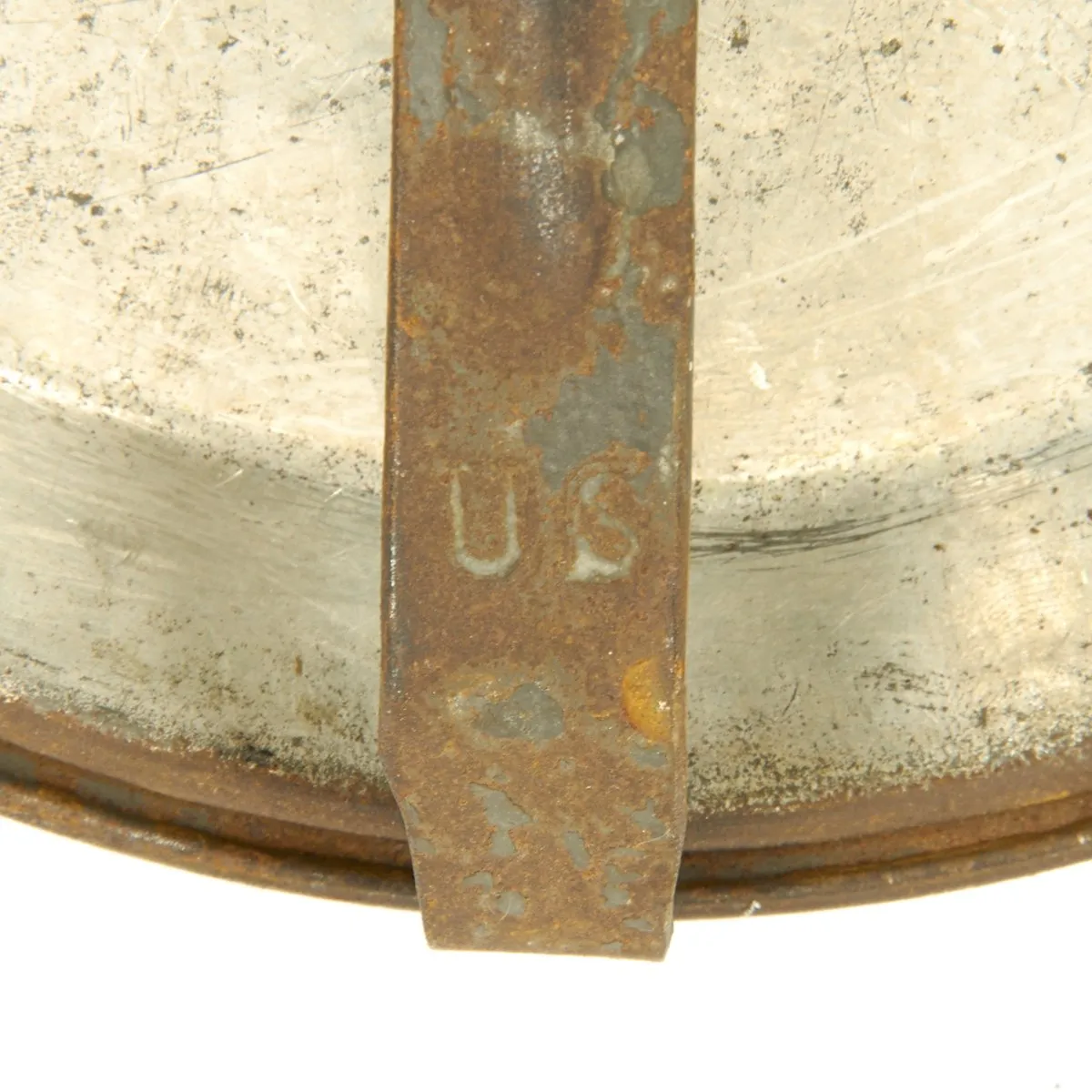 Original U.S. Indian Wars Tin Drinking Cup and Pattern 1890 Round Mess Kit - Marked US