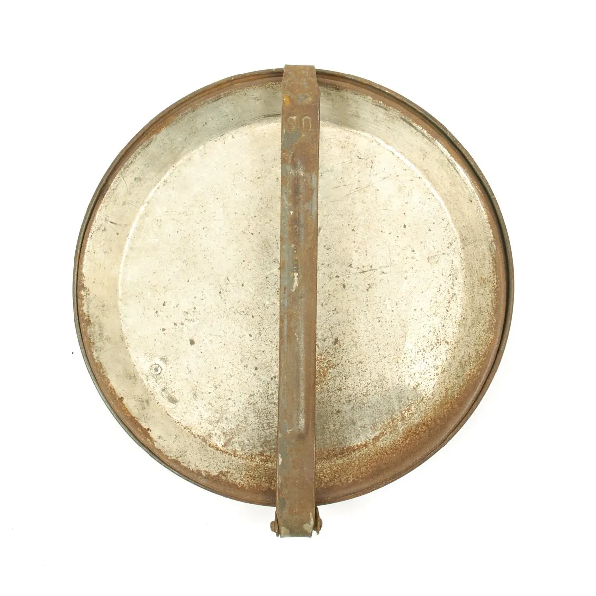 Original U.S. Indian Wars Tin Drinking Cup and Pattern 1890 Round Mess Kit - Marked US