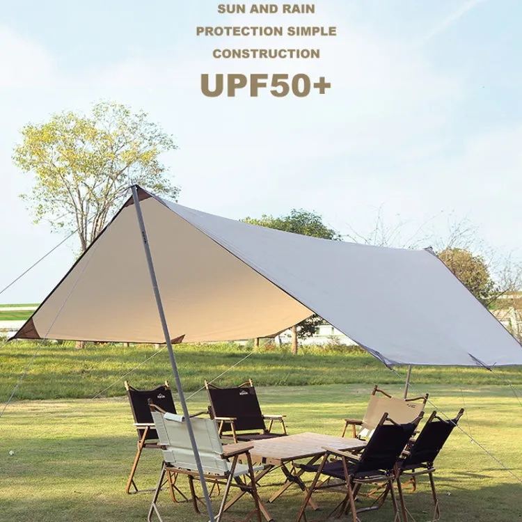 Outdoor Camping Tent, Style: Vinyl Sunscreen Hexagon 4x3m Sky Blue