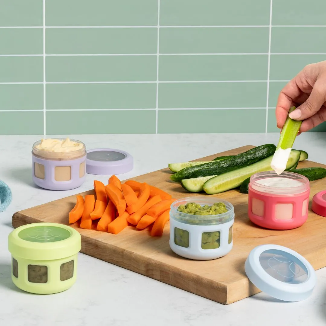 Plastic Condiment Containers, Set of 4