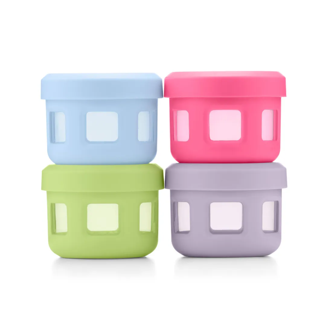 Plastic Condiment Containers, Set of 4