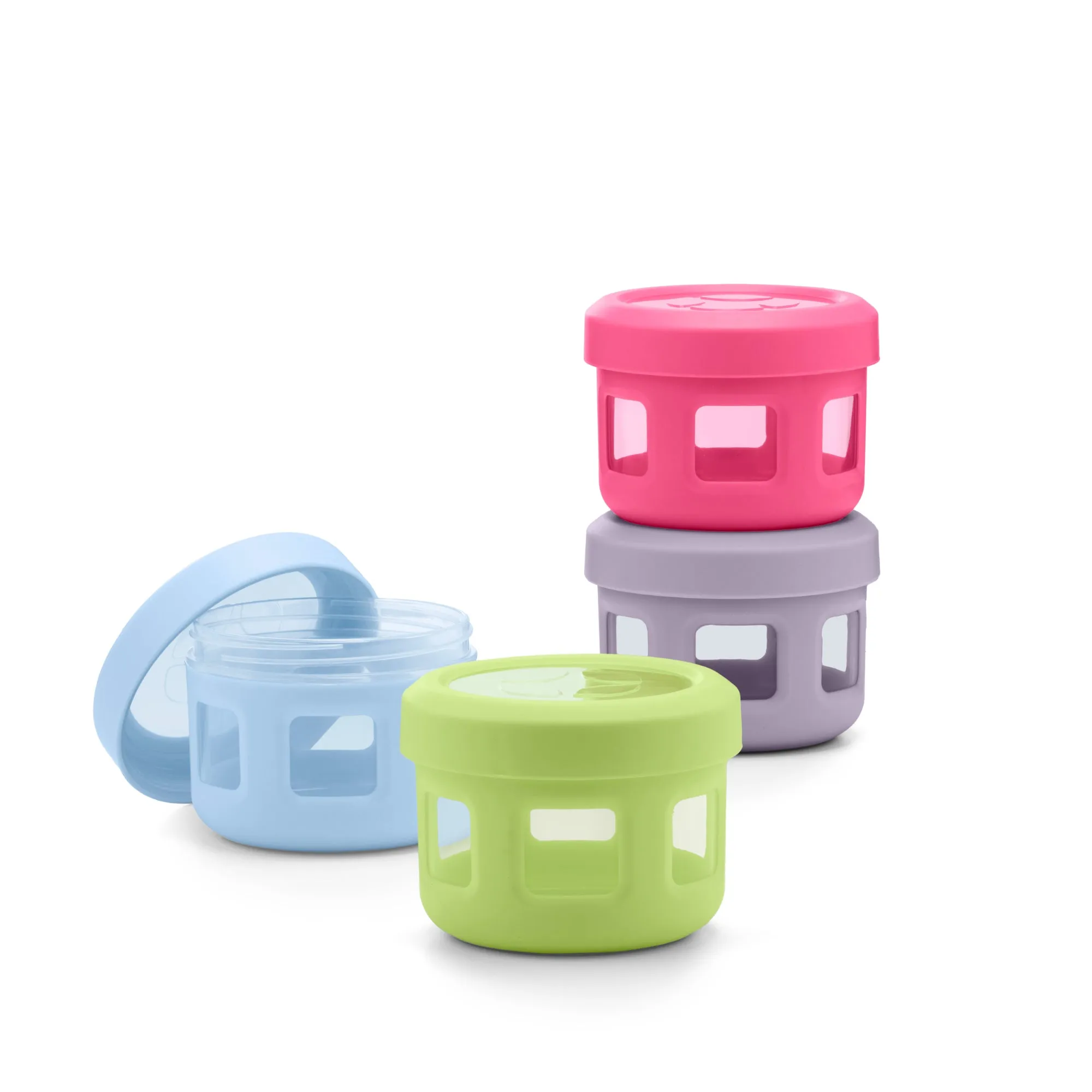 Plastic Condiment Containers, Set of 4