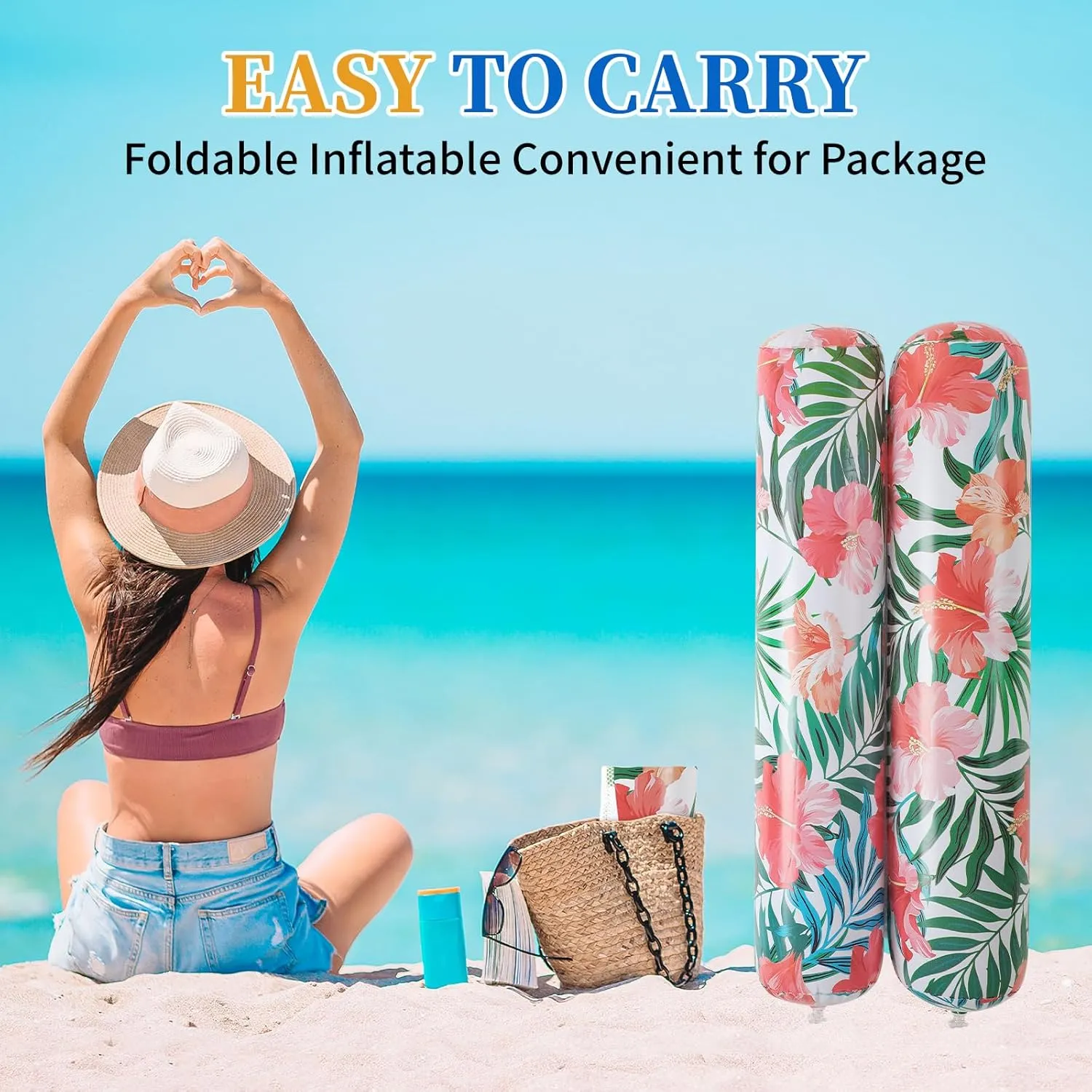 Pool Floats - 2 Pack Inflatable Pool Float Hammock, Pool Floats Adult, Multi-Purpose 4-in-1 Pool Float Rafts for Swimming Pool Water Hammock Lounge
