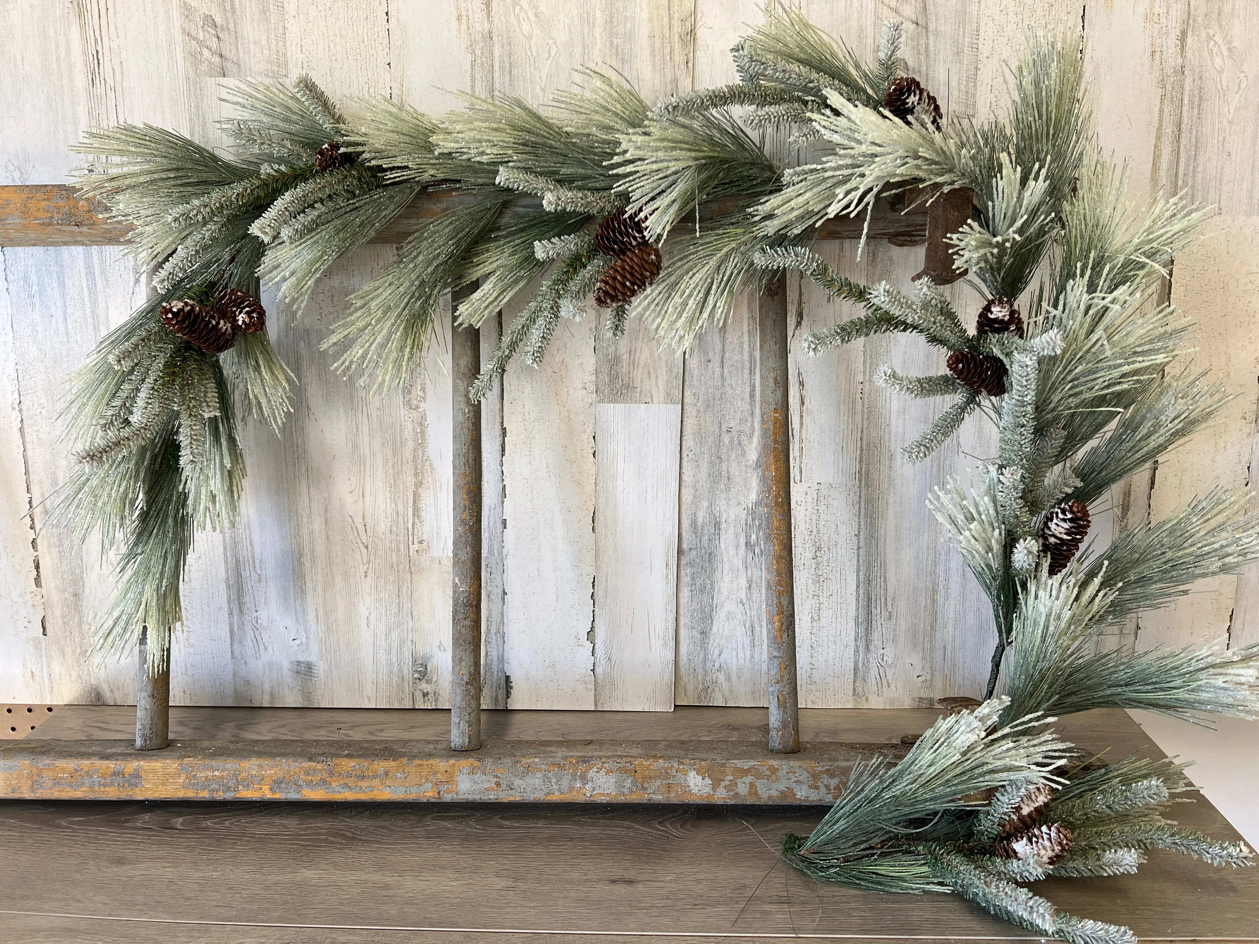 Snow-Capped Winter Pine Garland