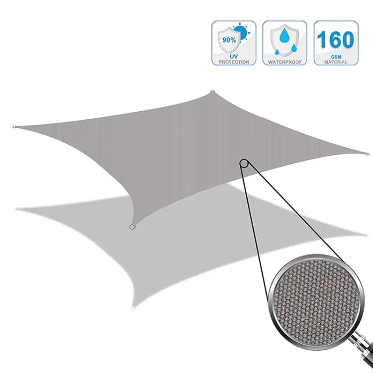 Triangle Outdoor Garden Sunshade Sail Waterproof Anti-UV Canopy, Size: 6m x 6m x 6m(Khaki)