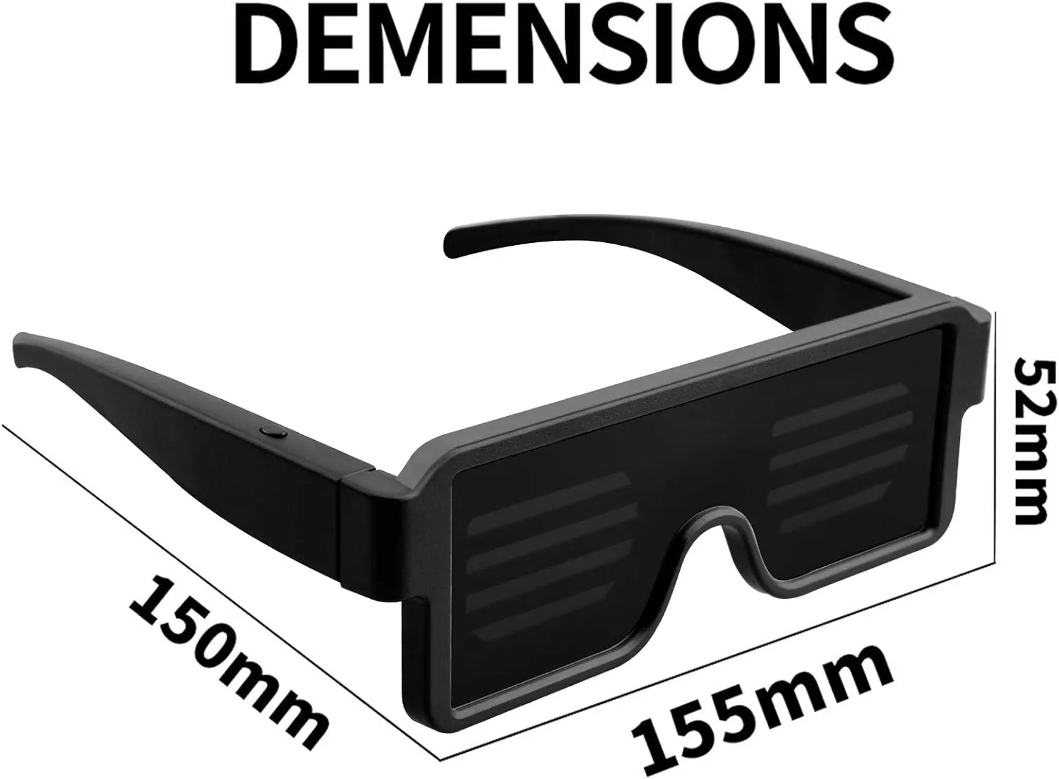 Upgrade Dynamic LED Glowing Glasses USB Rechargeable Light Up Glasses with Flashing Neon 11 Patterns Luminous Glasses