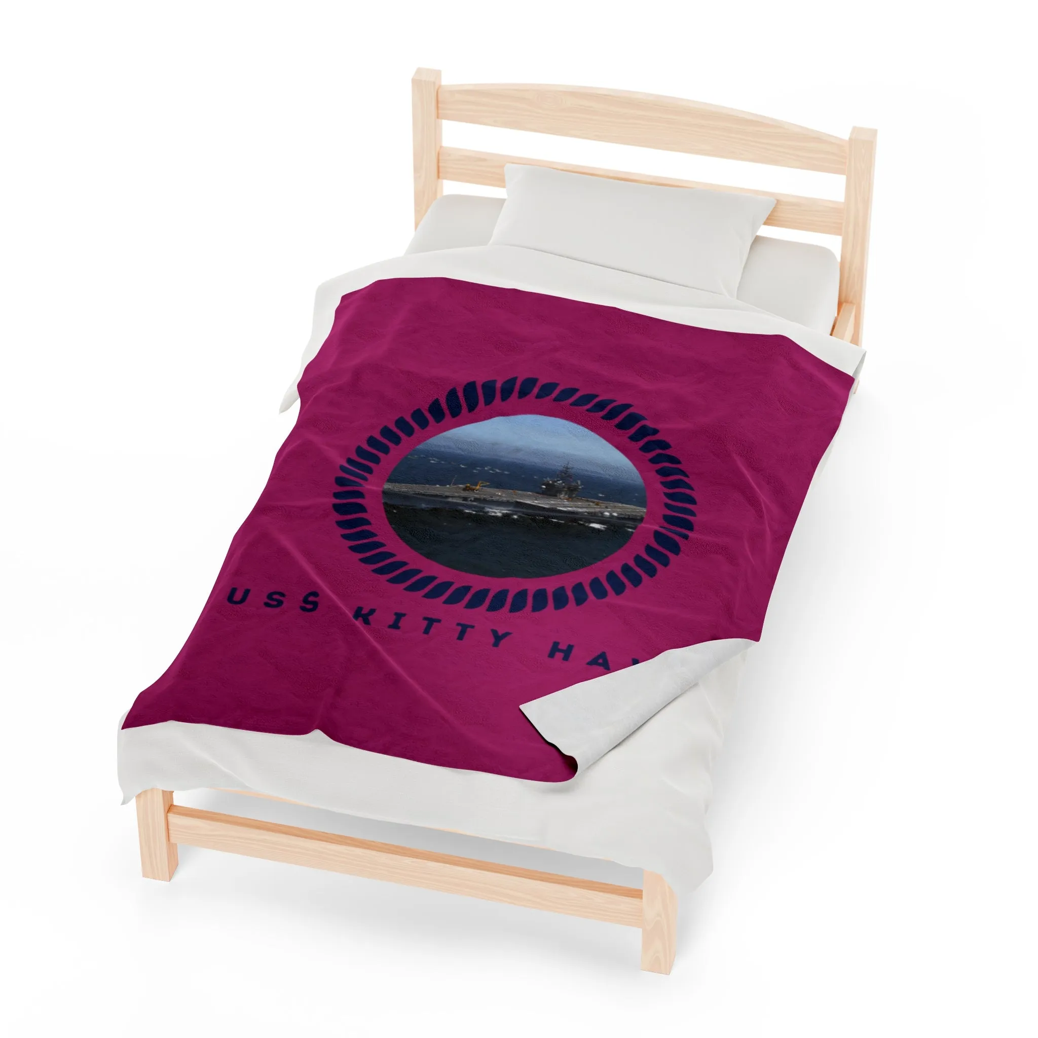 USS Kitty Hawk (CV-63) United States Ships POD Velveteen Plush Blanket