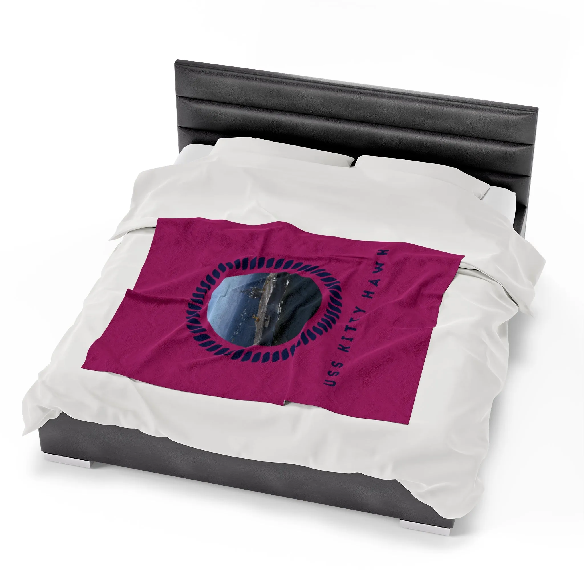 USS Kitty Hawk (CV-63) United States Ships POD Velveteen Plush Blanket