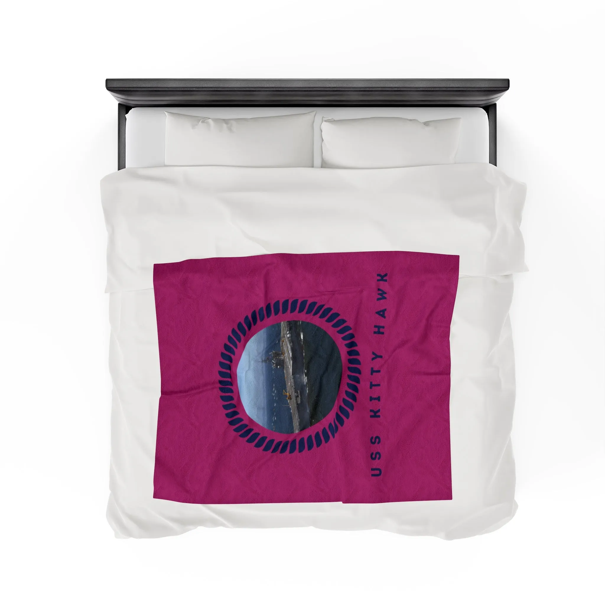 USS Kitty Hawk (CV-63) United States Ships POD Velveteen Plush Blanket