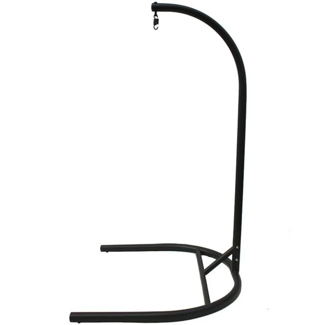 Wooden Twist Hanging Egg Swing Chair with Stand Egg Chair Wicker Indoor Outdoor Hammock Egg Chair with Cushions 550lbs for Patio, Bedroom, Garden and Balcony